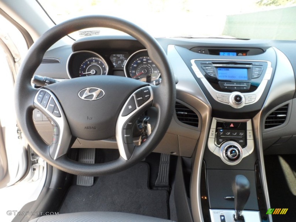 2012 Elantra GLS - Shimmering Silver / Gray photo #25
