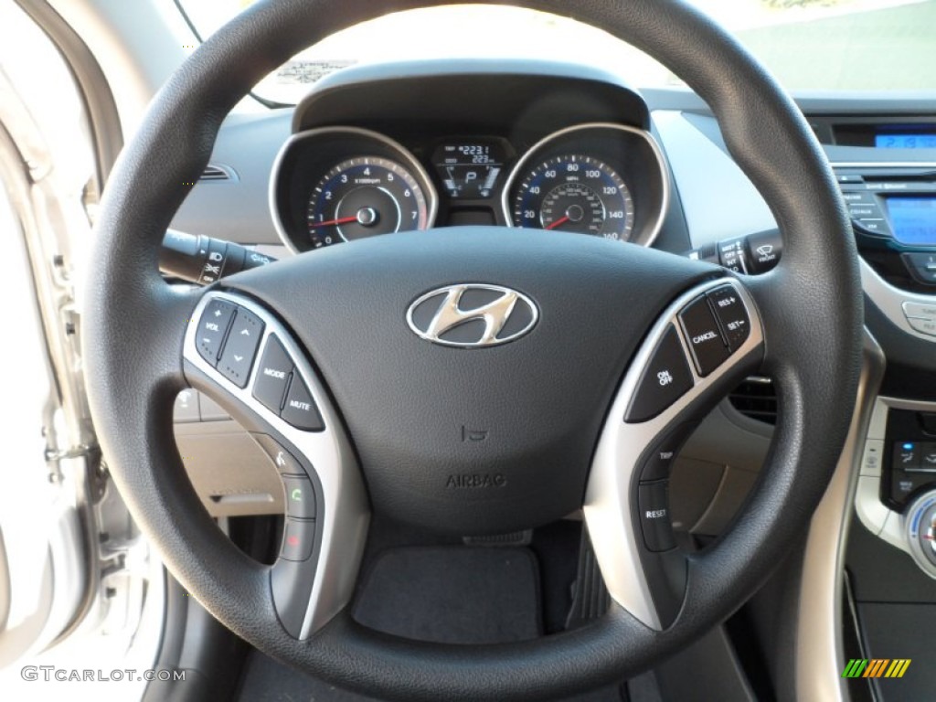 2012 Elantra GLS - Shimmering Silver / Gray photo #30