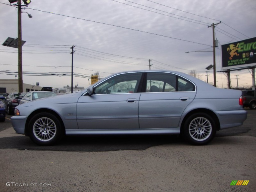 2002 5 Series 530i Sedan - Blue Water Metallic / Grey photo #4