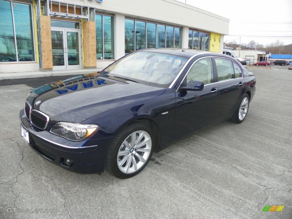 2008 7 Series 750Li Sedan - Monaco Blue Metallic / Beige photo #1
