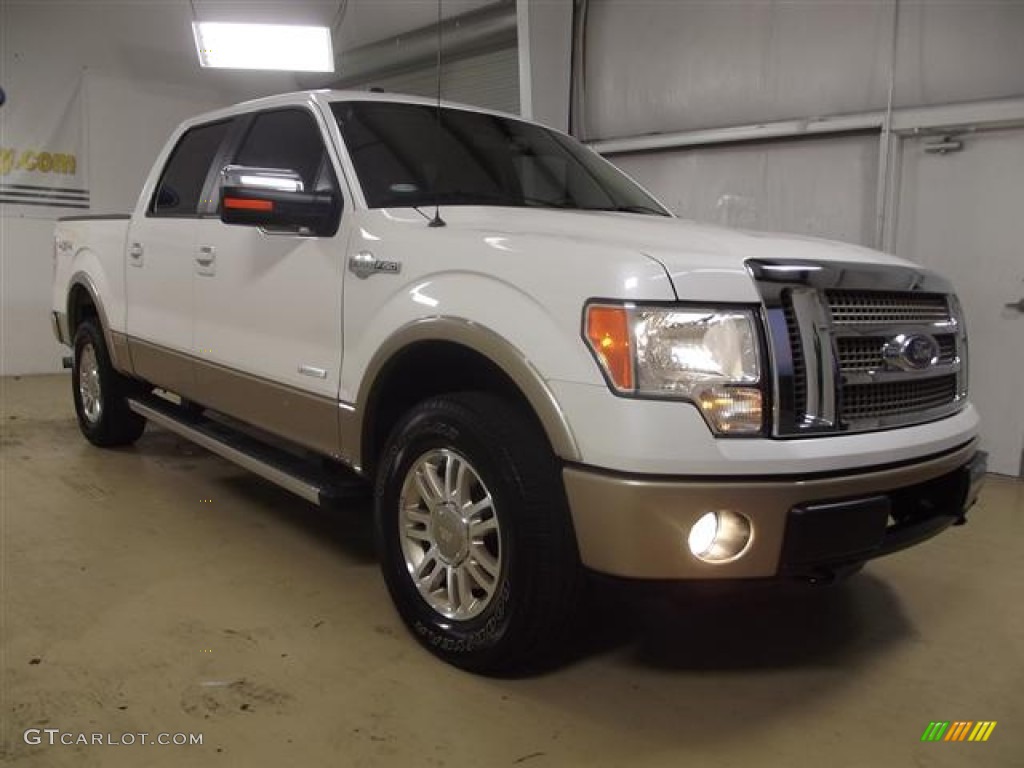 2011 F150 King Ranch SuperCrew 4x4 - White Platinum Metallic Tri-Coat / Chaparral Leather photo #3