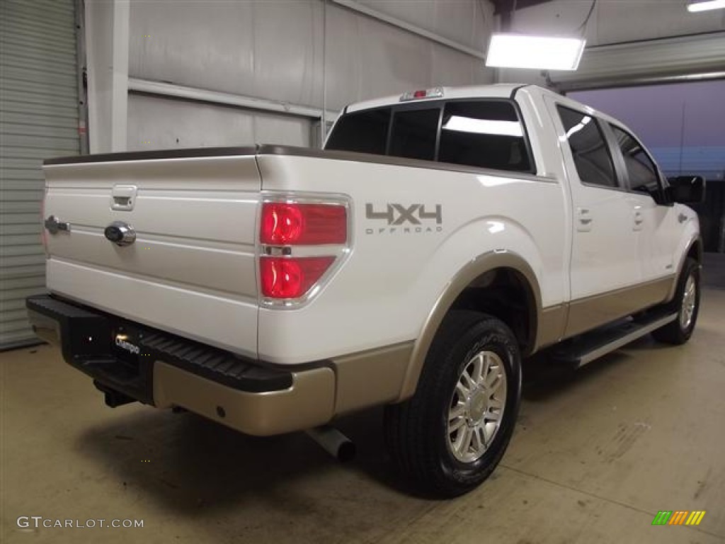 2011 F150 King Ranch SuperCrew 4x4 - White Platinum Metallic Tri-Coat / Chaparral Leather photo #4