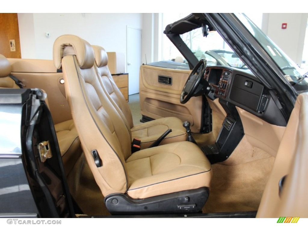 Ivory/Black Piping Interior 1994 Saab 900 Commemorative Turbo Convertible Photo #59170669