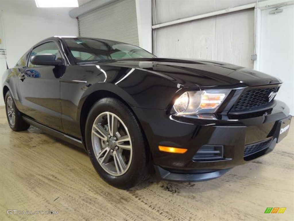 2011 Mustang V6 Coupe - Ebony Black / Stone photo #3