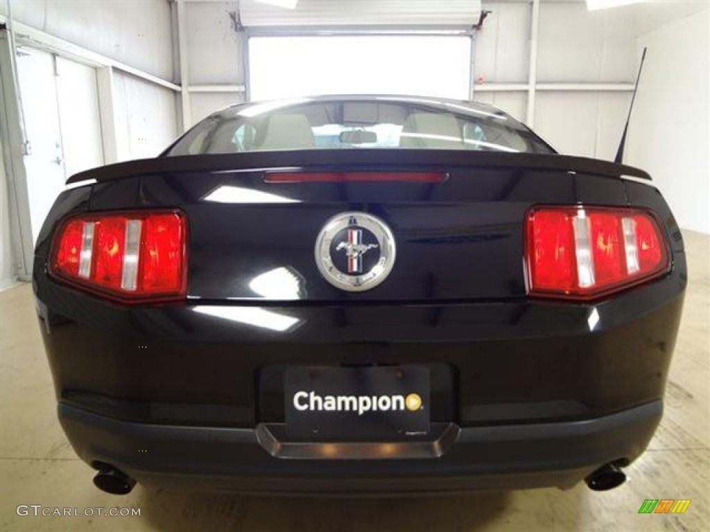 2011 Mustang V6 Coupe - Ebony Black / Stone photo #5