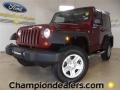 2010 Red Rock Crystal Pearl Jeep Wrangler Sport 4x4  photo #1