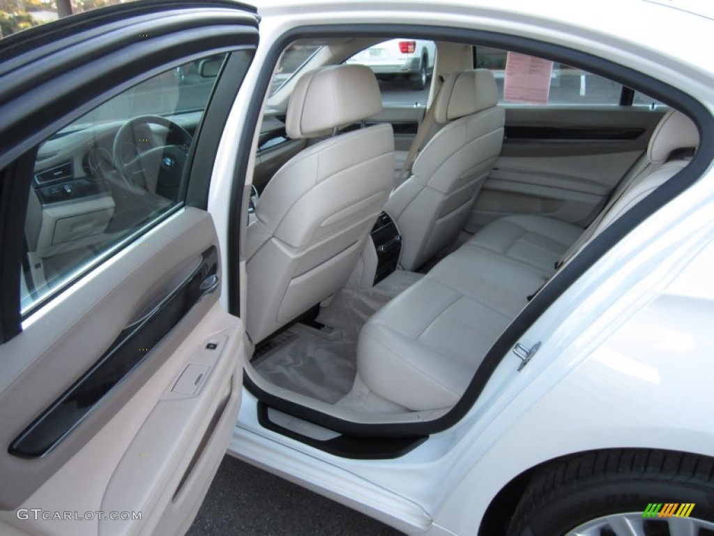 Oyster Nappa Leather Interior 2009 BMW 7 Series 750i Sedan Photo #59172760