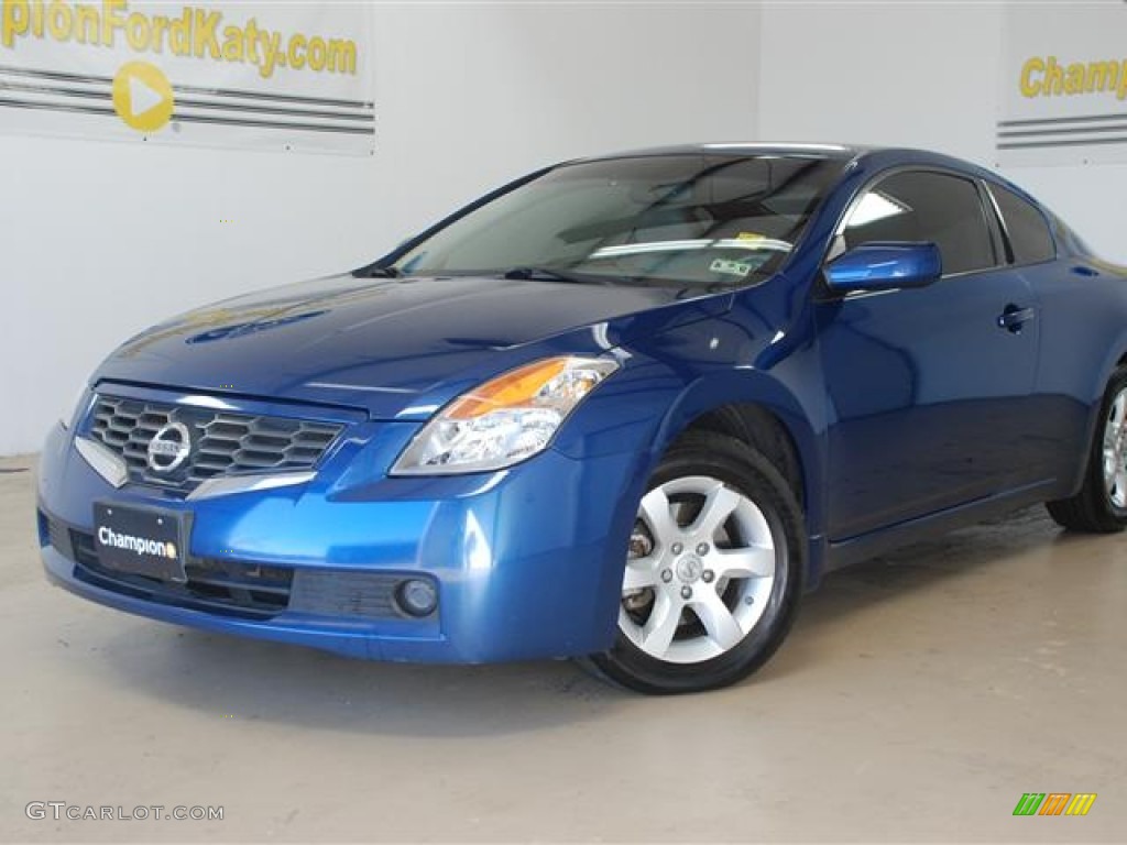 2008 Altima 2.5 S Coupe - Azure Blue Metallic / Blond photo #1