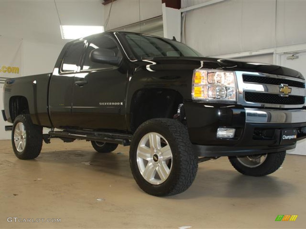 2008 Silverado 1500 LT Extended Cab - Black / Ebony photo #2