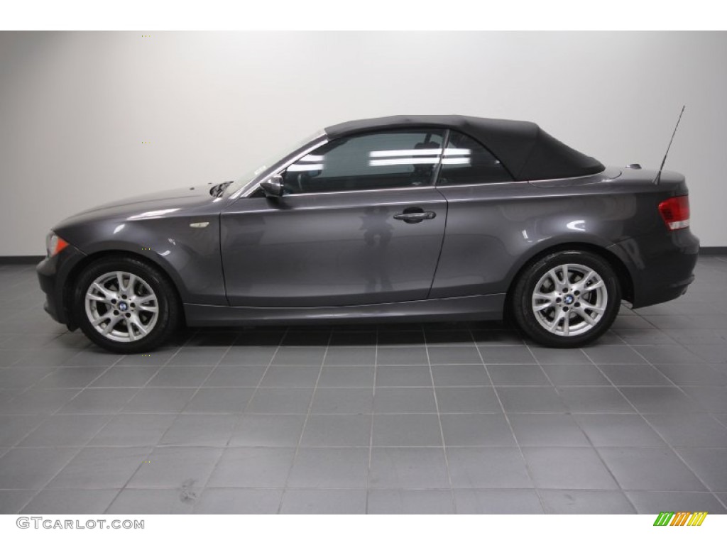 2008 1 Series 128i Convertible - Sparkling Graphite Metallic / Black photo #2
