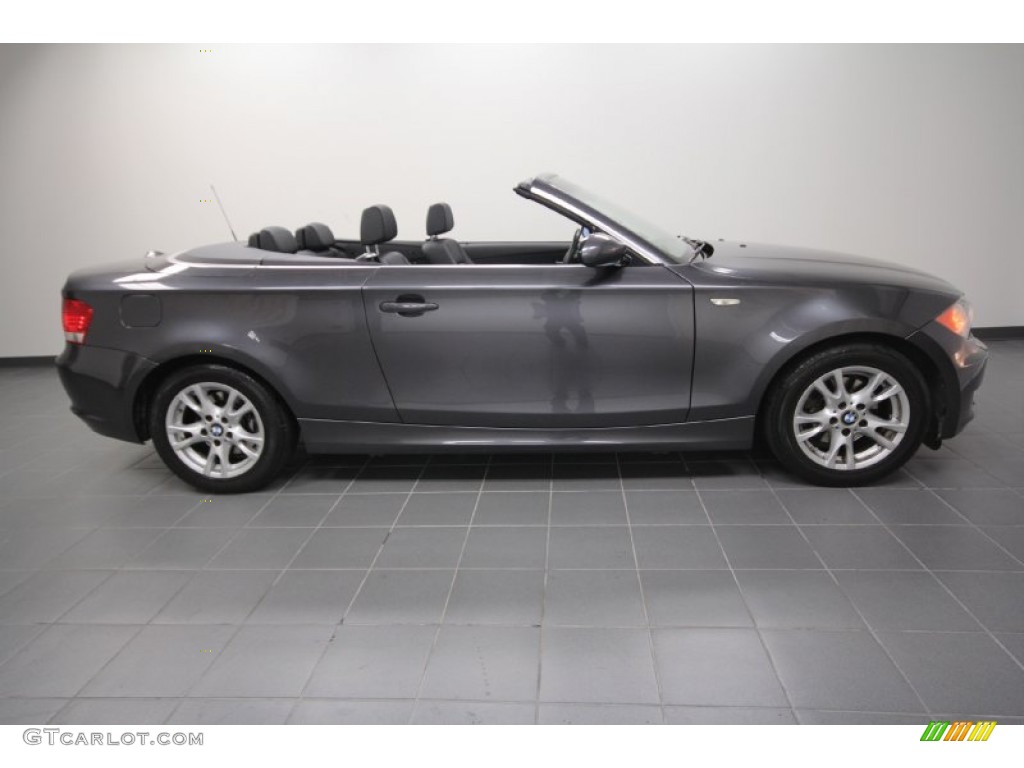 2008 1 Series 128i Convertible - Sparkling Graphite Metallic / Black photo #7