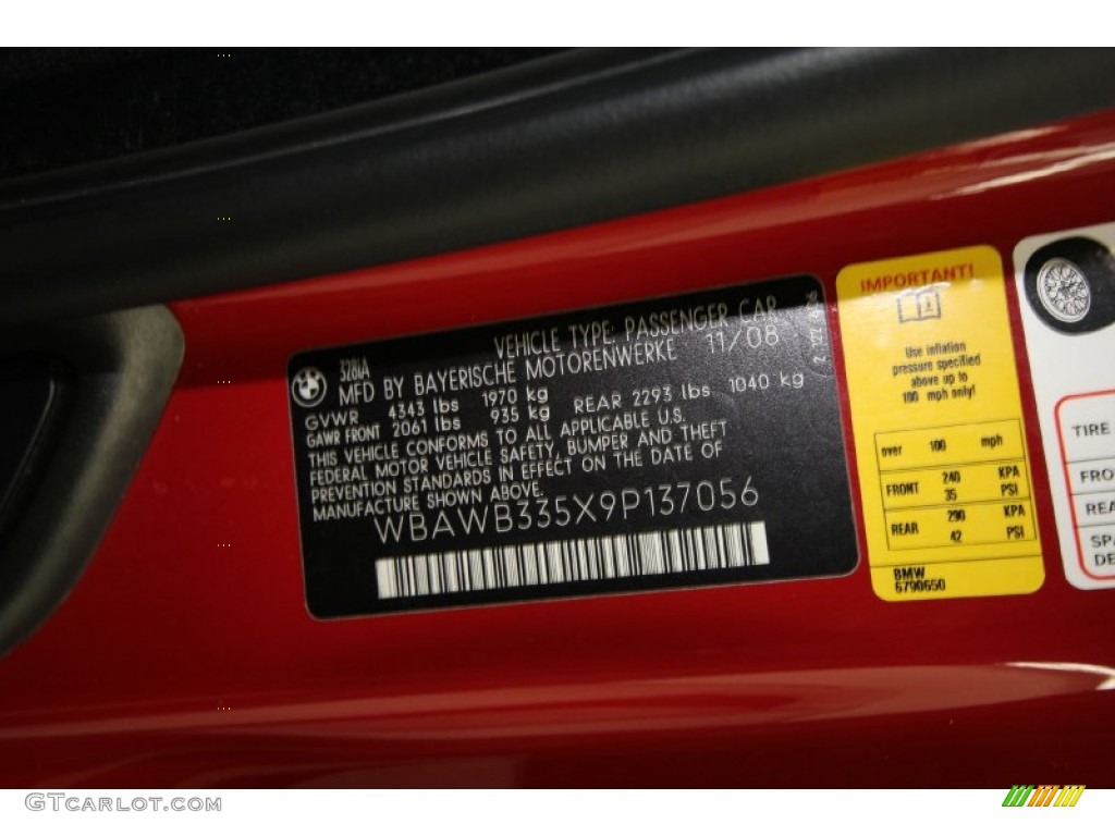 2009 3 Series 328i Coupe - Crimson Red / Black photo #5