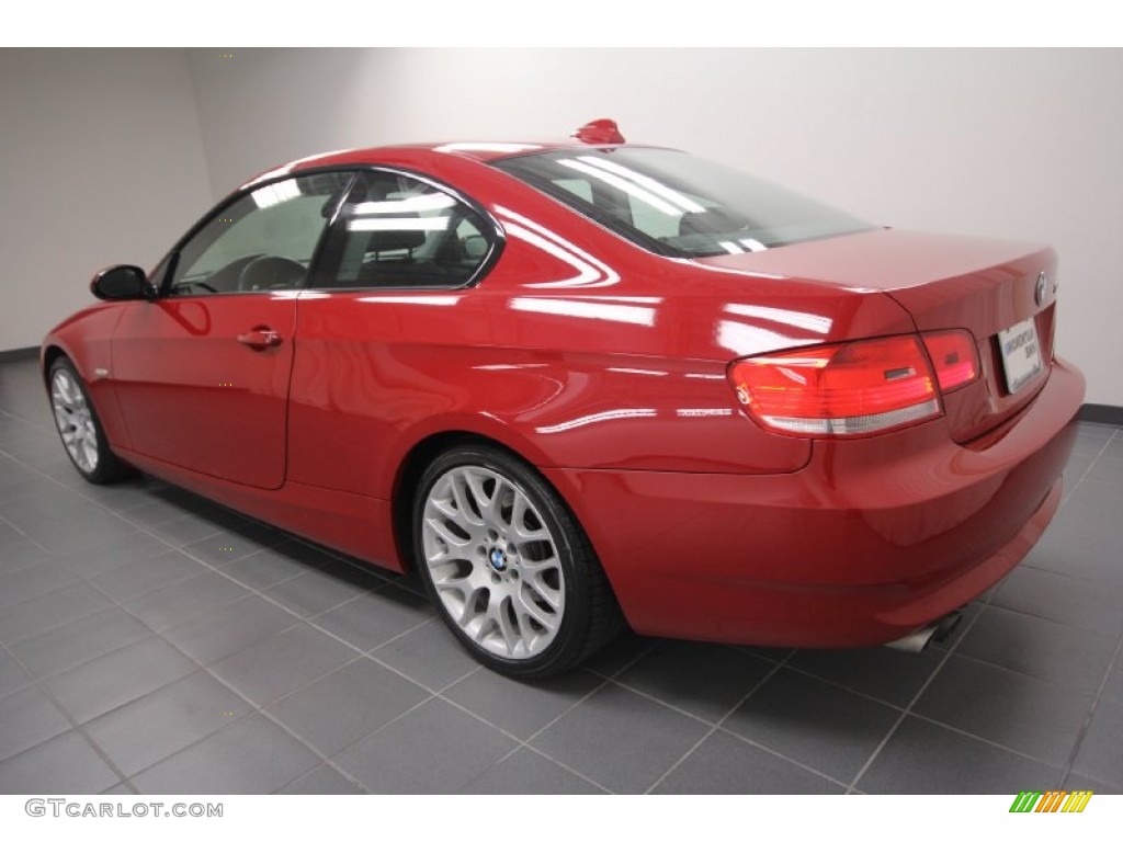 2009 3 Series 328i Coupe - Crimson Red / Black photo #6