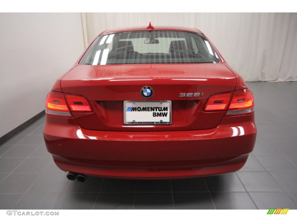 2009 3 Series 328i Coupe - Crimson Red / Black photo #15