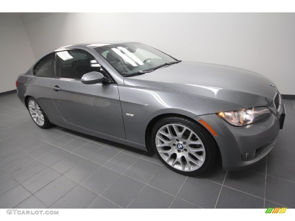 2009 3 Series 328i Coupe - Space Grey Metallic / Black photo #9