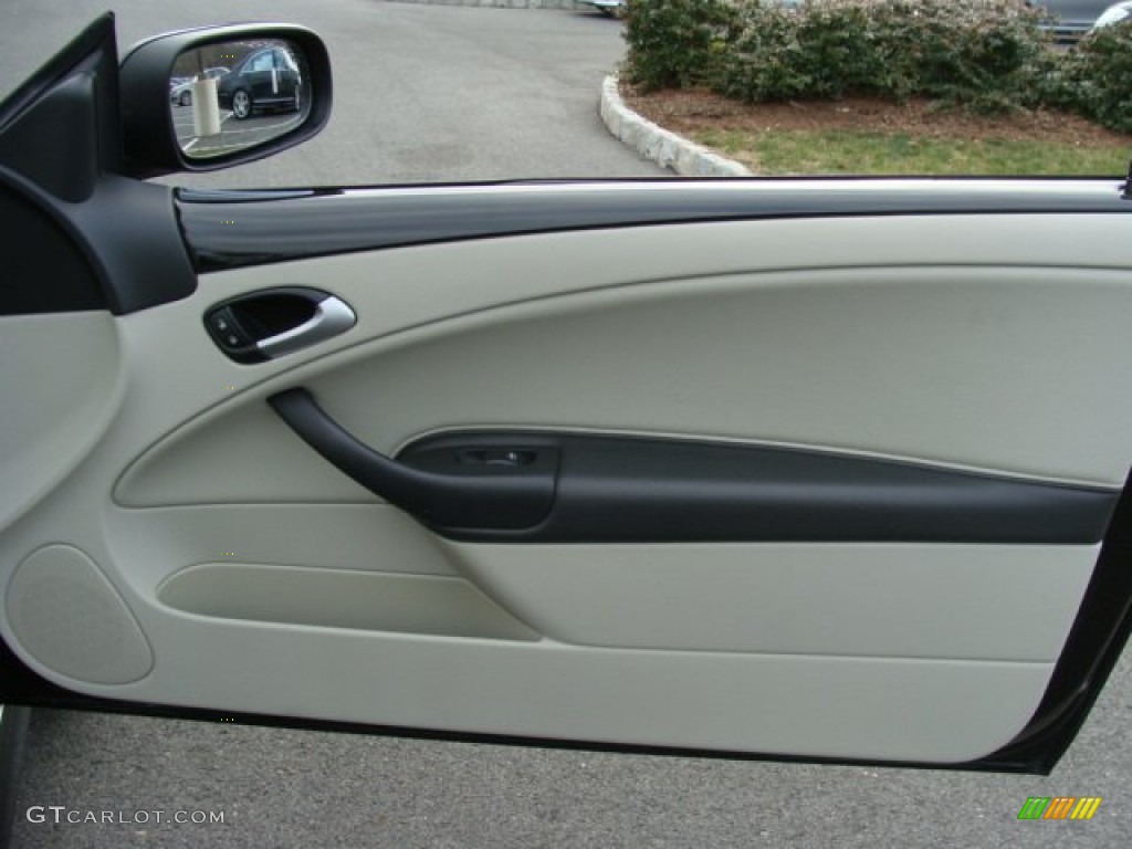 2007 Saab 9-3 Aero Convertible Parchment/Black Door Panel Photo #59176655