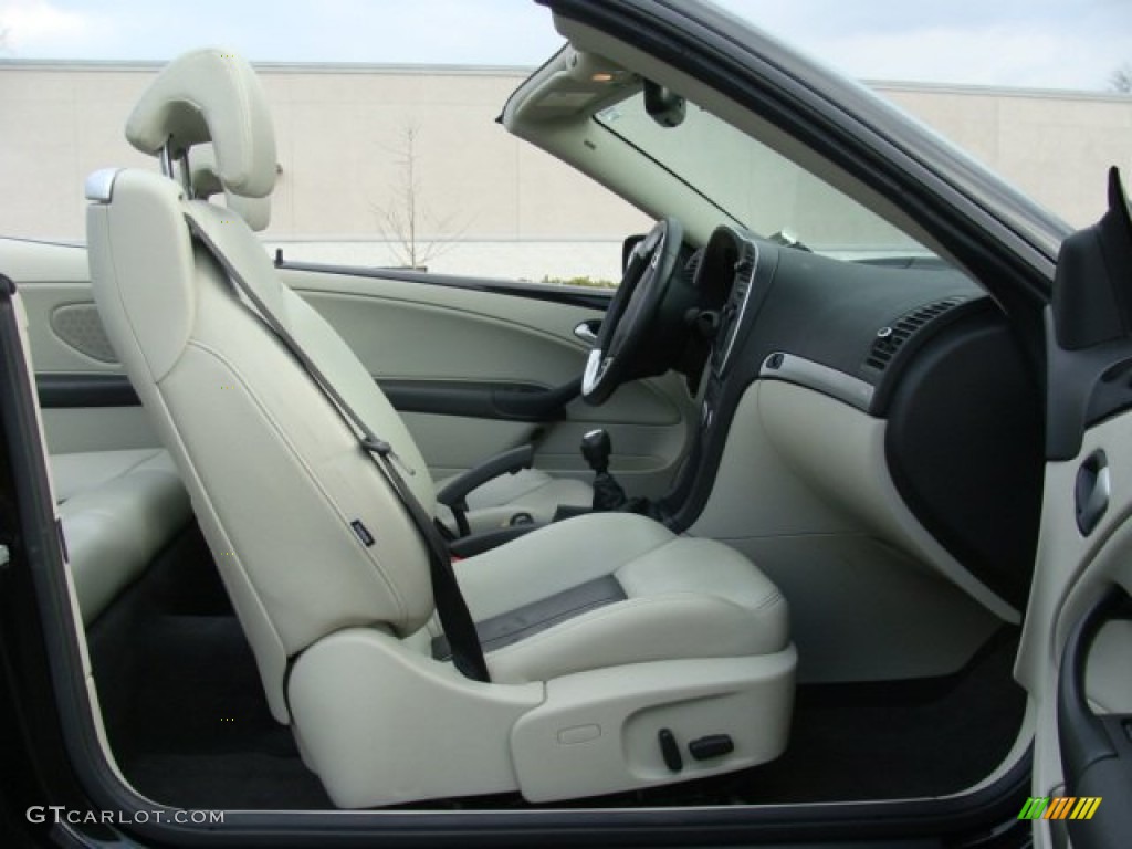 Parchment/Black Interior 2007 Saab 9-3 Aero Convertible Photo #59176673