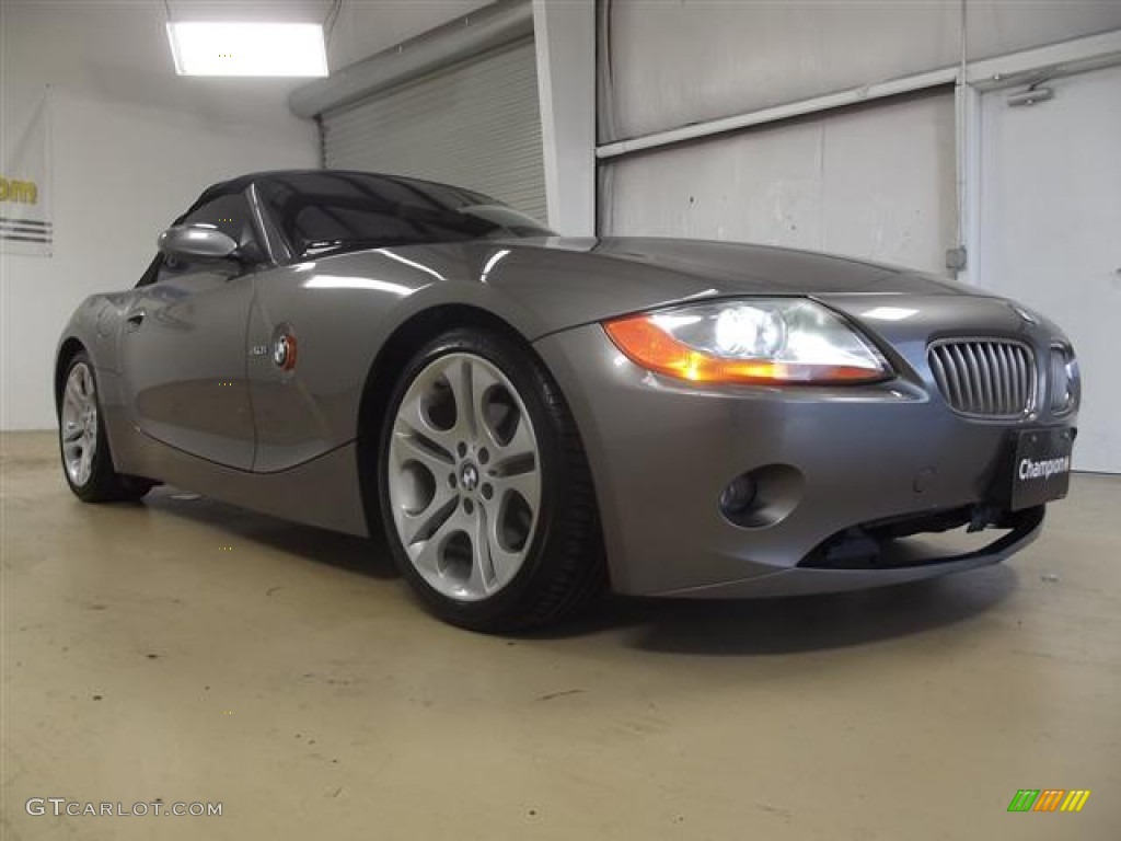 2004 Z4 3.0i Roadster - Sterling Gray Metallic / Black photo #3