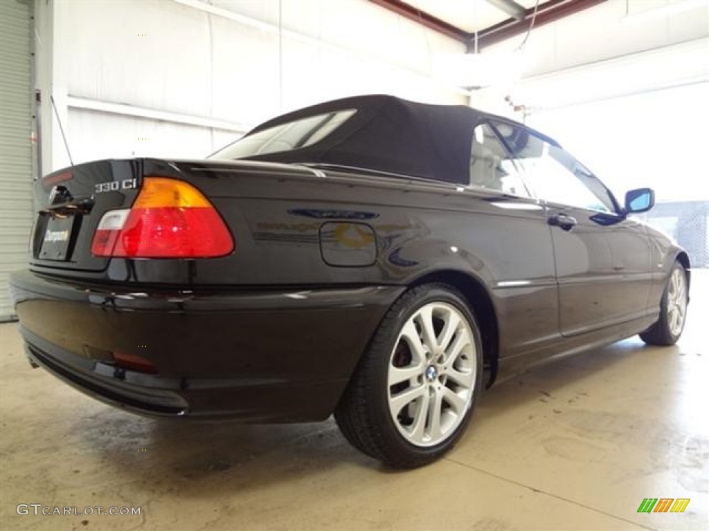 2001 3 Series 330i Convertible - Jet Black / Beige photo #4