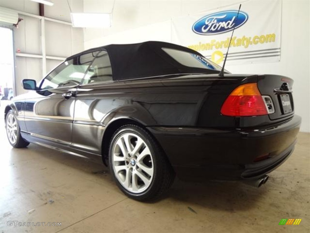 2001 3 Series 330i Convertible - Jet Black / Beige photo #6