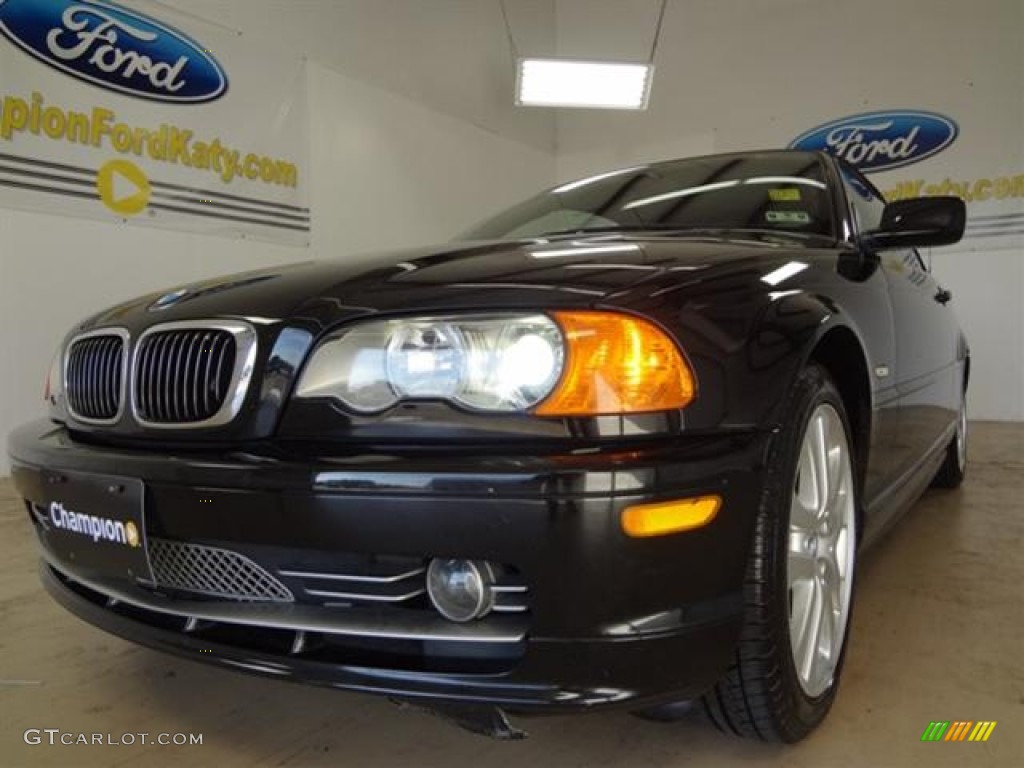 2001 3 Series 330i Convertible - Jet Black / Beige photo #7