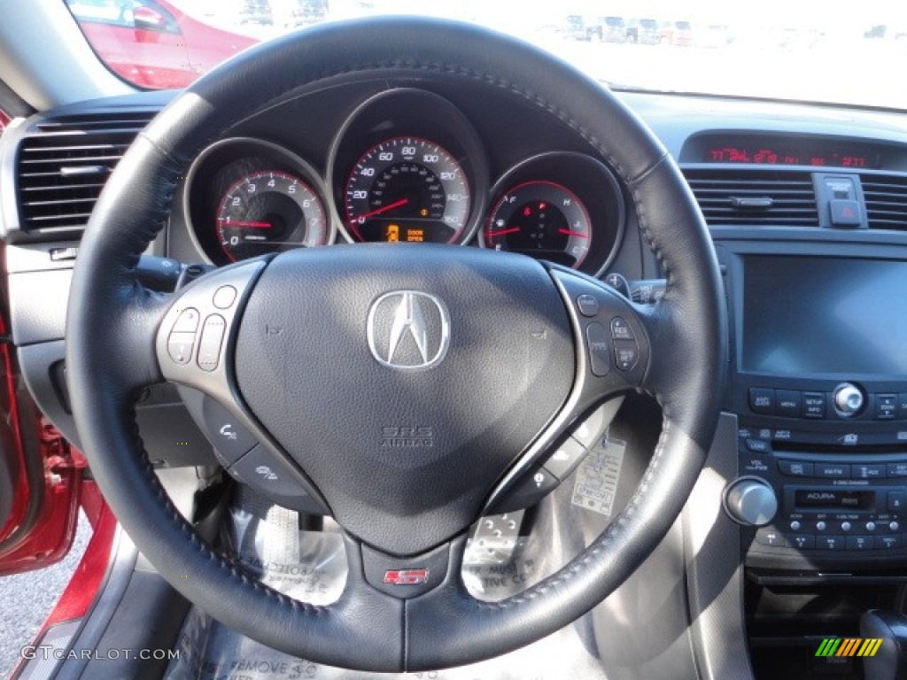 2007 Acura TL 3.5 Type-S Parchment Steering Wheel Photo #59178491