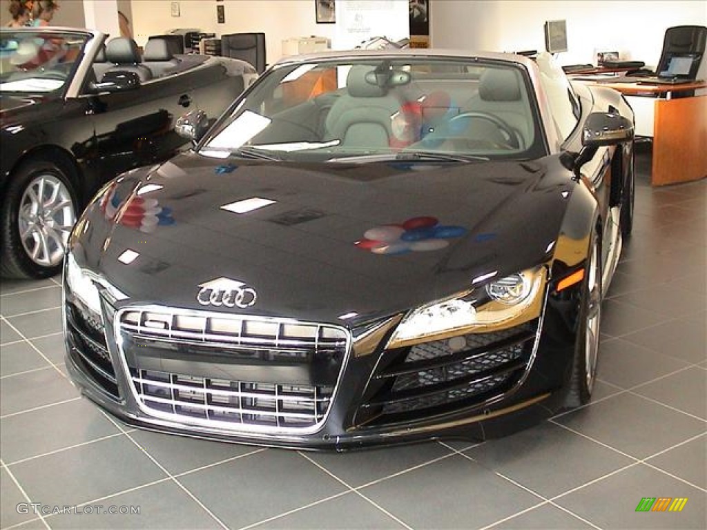 Phantom Black Pearl Effect 2011 Audi R8 Spyder 5.2 FSI quattro Exterior Photo #59178704