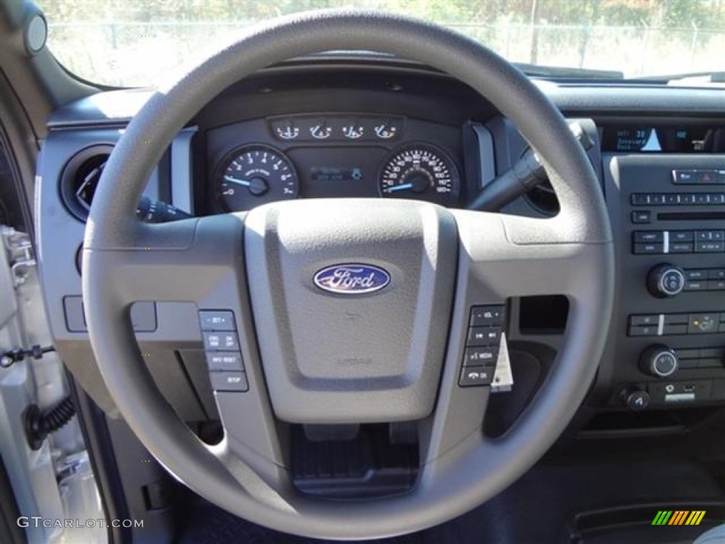 2012 Ford F150 STX SuperCab Steel Gray Steering Wheel Photo #59179682