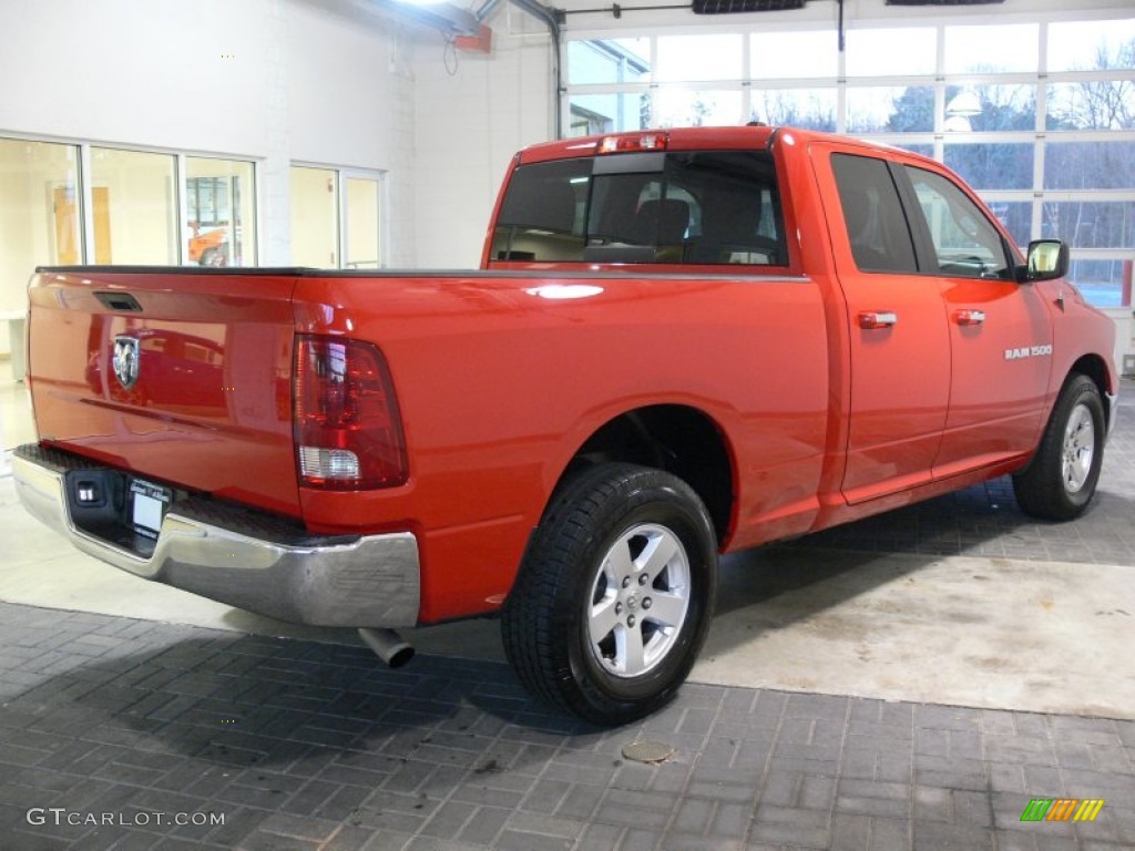 2011 Ram 1500 SLT Quad Cab - Flame Red / Dark Slate Gray/Medium Graystone photo #5