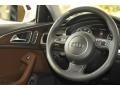 Nougat Brown 2012 Audi A6 3.0T quattro Sedan Steering Wheel