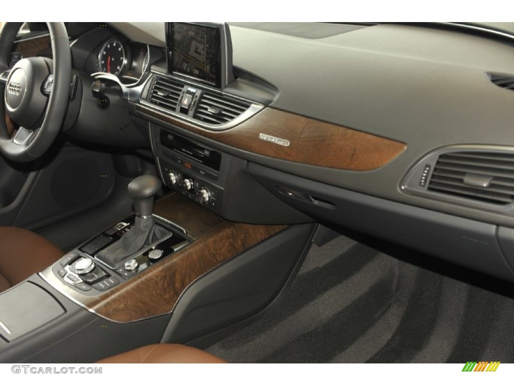 2012 Audi A6 3.0T quattro Sedan Nougat Brown Dashboard Photo #59182047