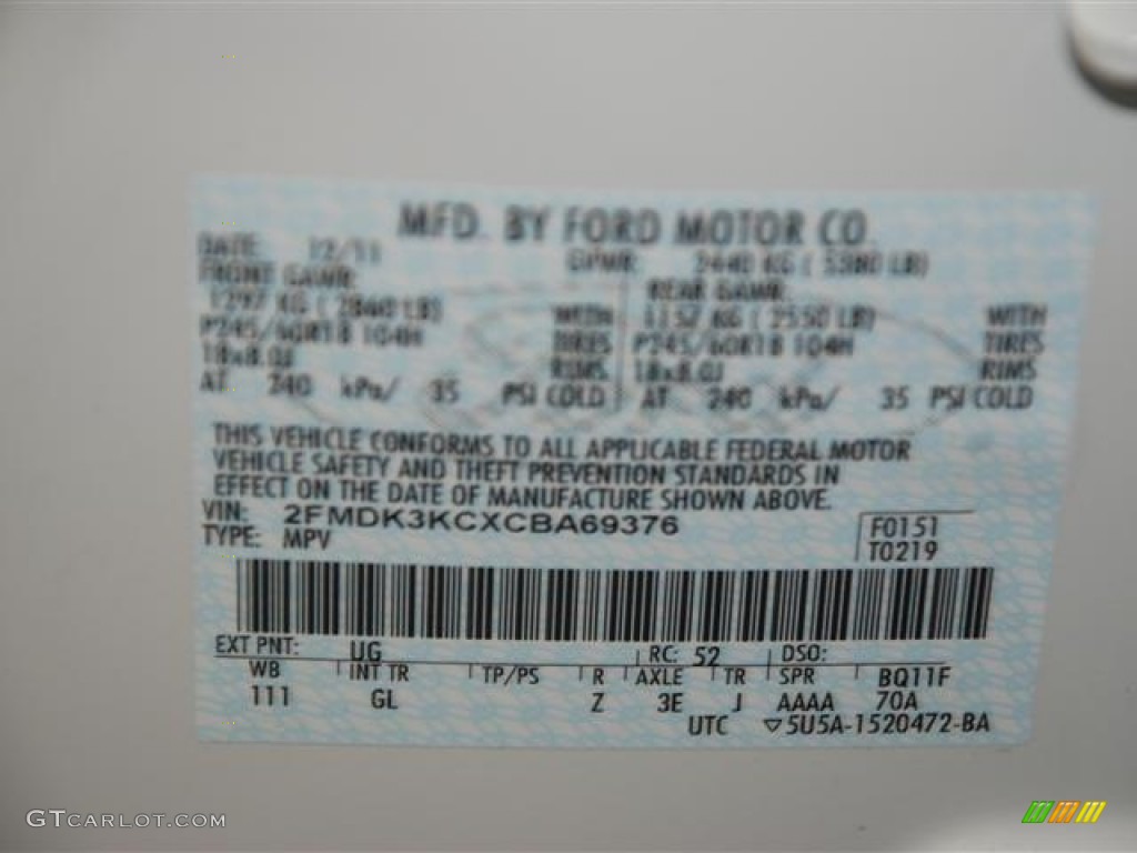 2012 Edge Limited - White Platinum Metallic Tri-Coat / Medium Light Stone photo #21