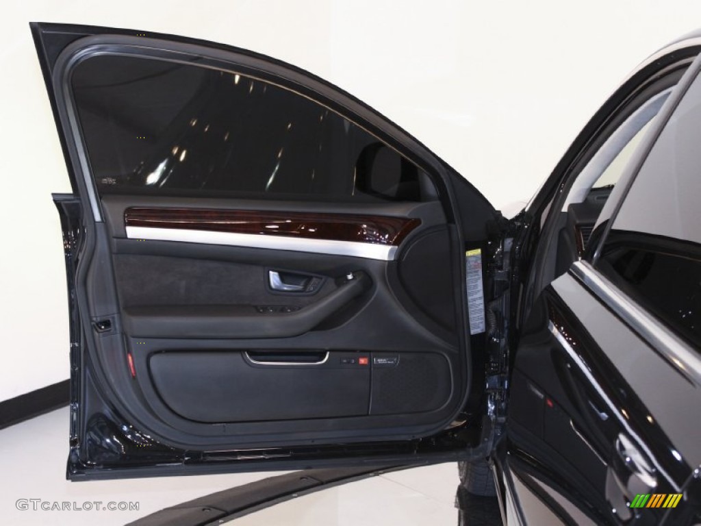 2010 Audi A8 L 4.2 quattro Black Door Panel Photo #59185821