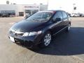 2010 Crystal Black Pearl Honda Civic LX Sedan  photo #1
