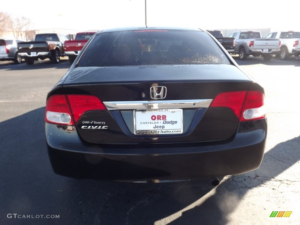 2010 Civic LX Sedan - Crystal Black Pearl / Gray photo #6