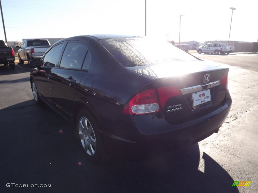 2010 Civic LX Sedan - Crystal Black Pearl / Gray photo #7