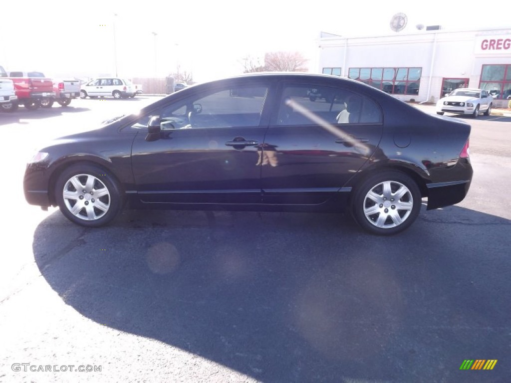 2010 Civic LX Sedan - Crystal Black Pearl / Gray photo #8