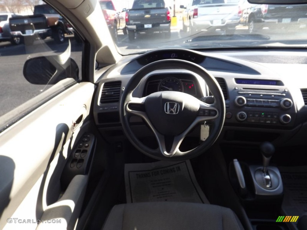 2010 Civic LX Sedan - Crystal Black Pearl / Gray photo #9