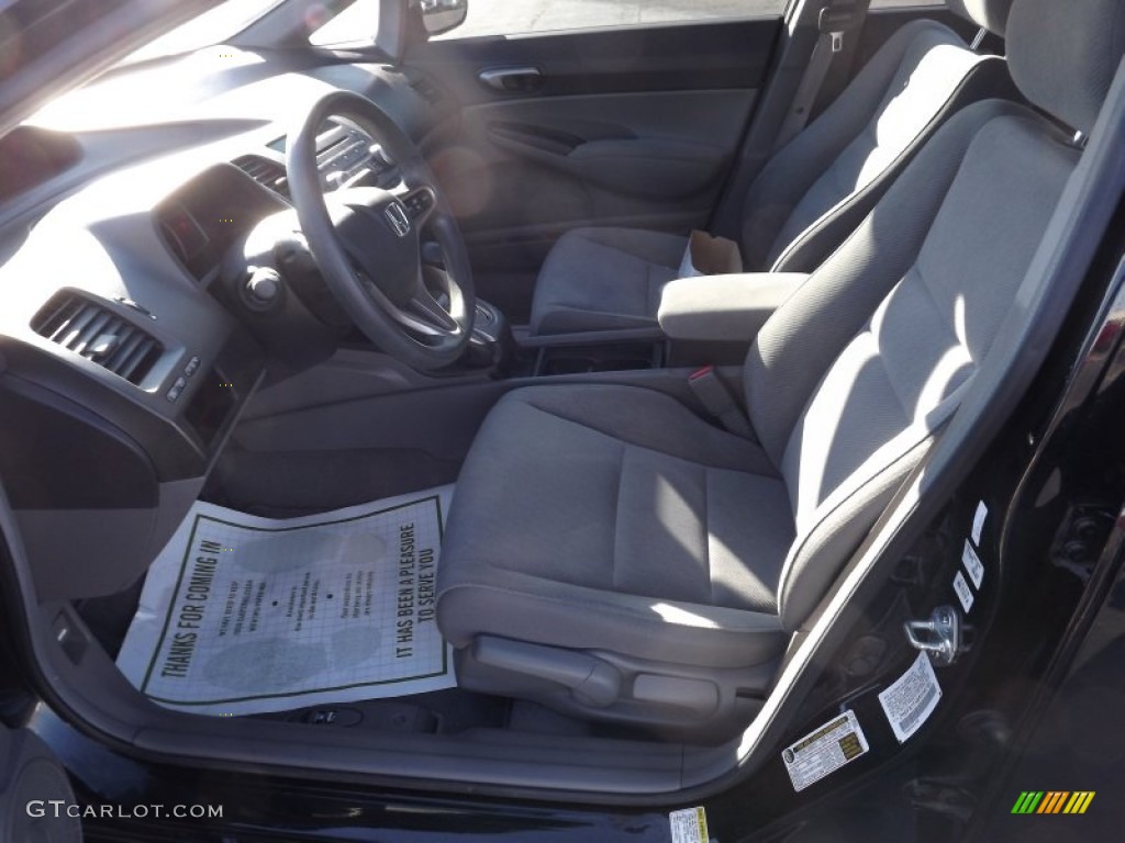 2010 Civic LX Sedan - Crystal Black Pearl / Gray photo #11