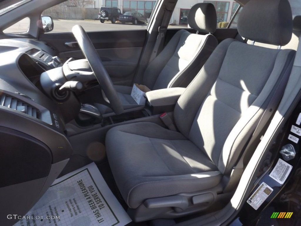 2010 Civic LX Sedan - Crystal Black Pearl / Gray photo #13