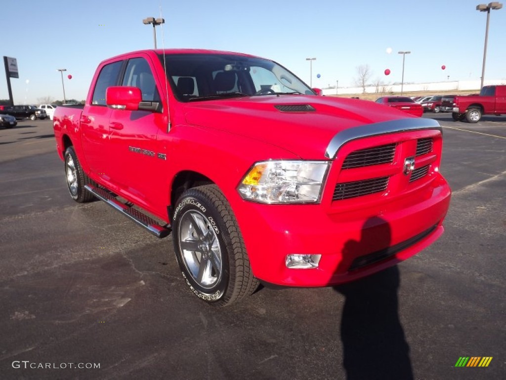 Flame Red 2012 Dodge Ram 1500 Sport Crew Cab Exterior Photo #59186900