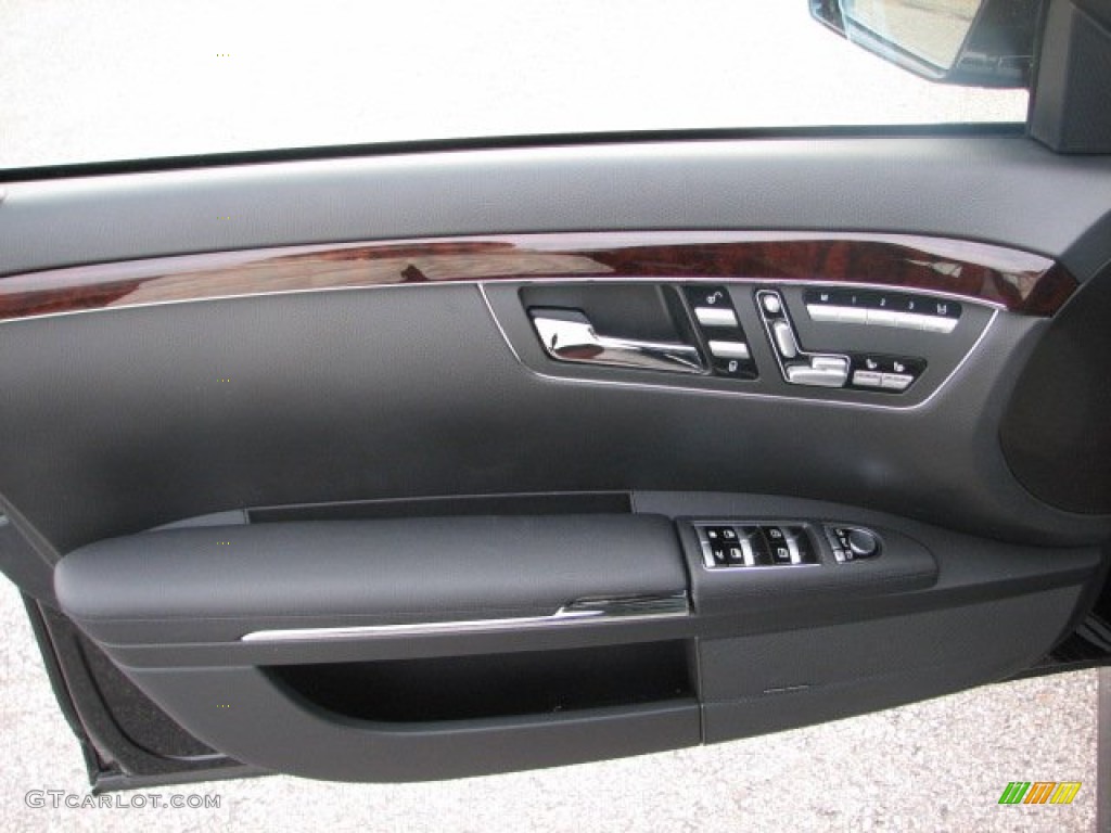 2012 Mercedes-Benz S 550 4Matic Sedan Black Door Panel Photo #59189792