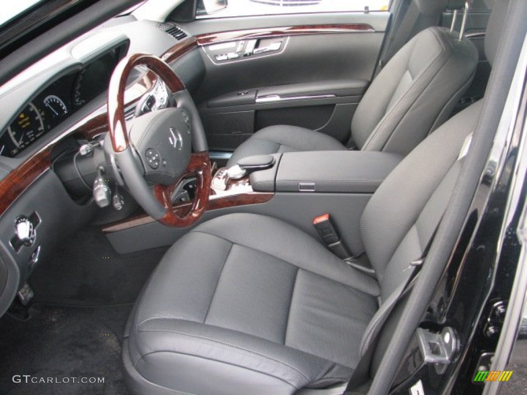 Black Interior 2012 Mercedes-Benz S 550 4Matic Sedan Photo #59189804