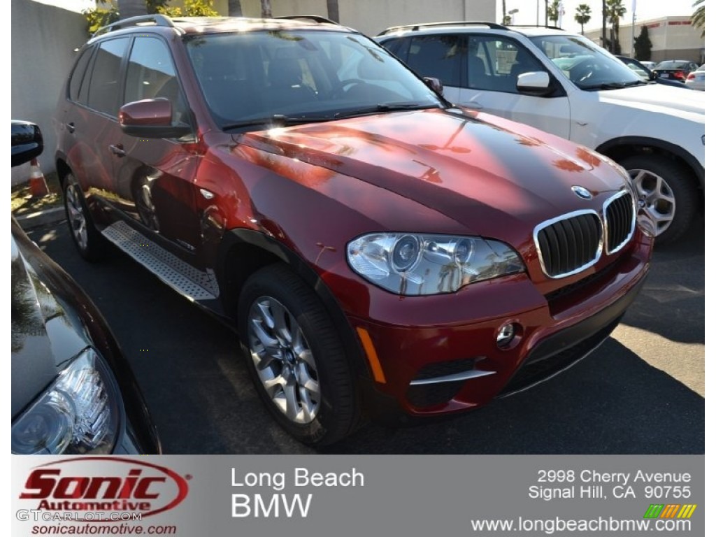 2012 X5 xDrive35i Premium - Vermillion Red Metallic / Black photo #1