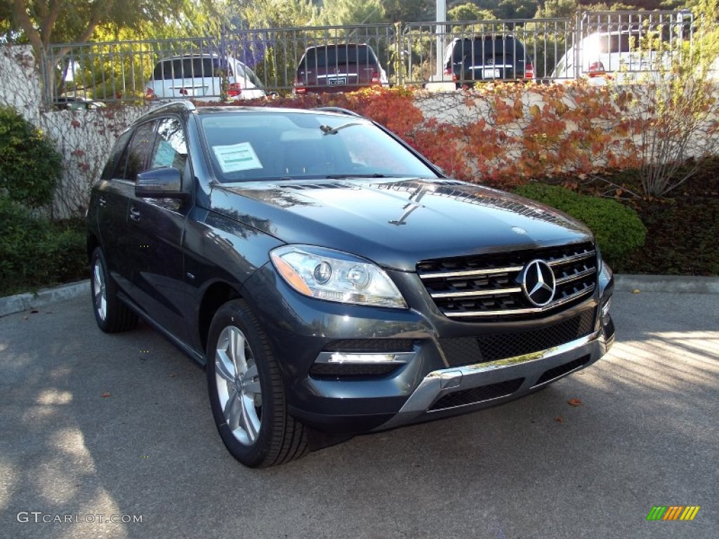 2012 ML 350 4Matic - Steel Grey Metallic / Black photo #1