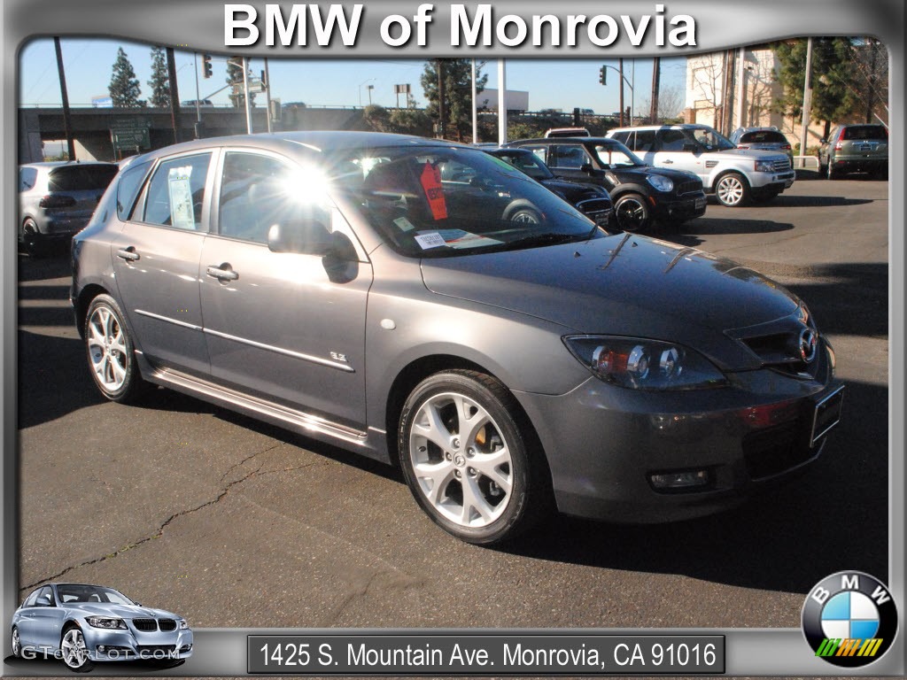 2008 MAZDA3 s Grand Touring Hatchback - Galaxy Gray Mica / Black photo #1