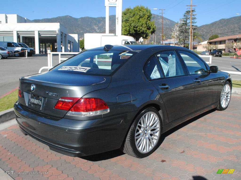 2008 7 Series 750i Sedan - Titanium Grey Metallic / Black photo #8