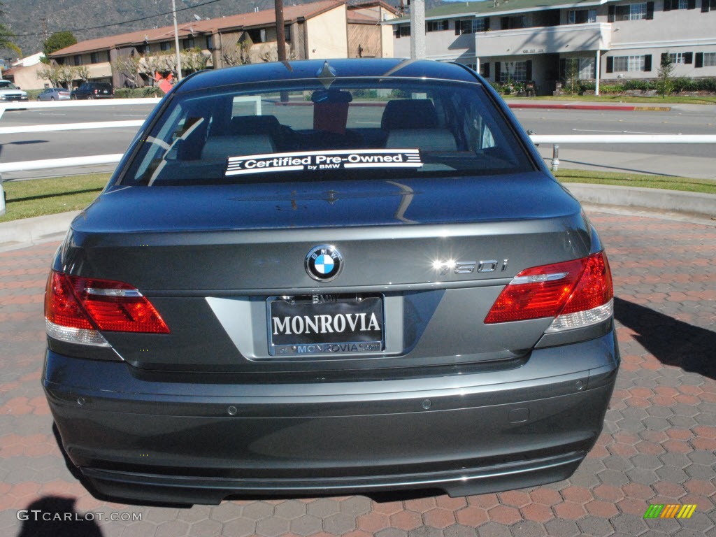 2008 7 Series 750i Sedan - Titanium Grey Metallic / Black photo #9