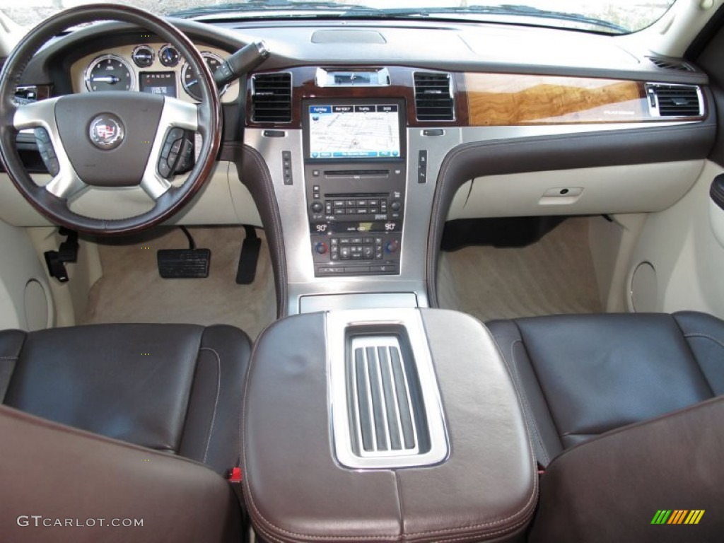 2010 Cadillac Escalade Platinum AWD Cocoa/Light Linen Dashboard Photo #59202182