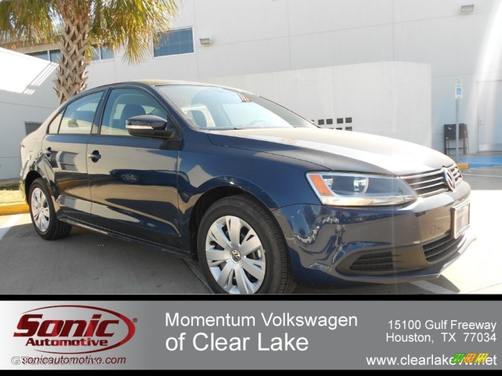 2012 Jetta SE Sedan - Tempest Blue Metallic / Titan Black photo #1